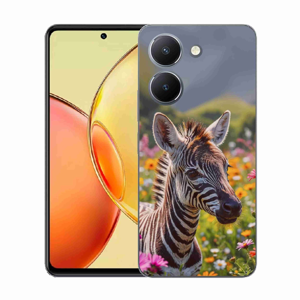 Gélový kryt mmCase na Vivo Y36 - zebra na lúke