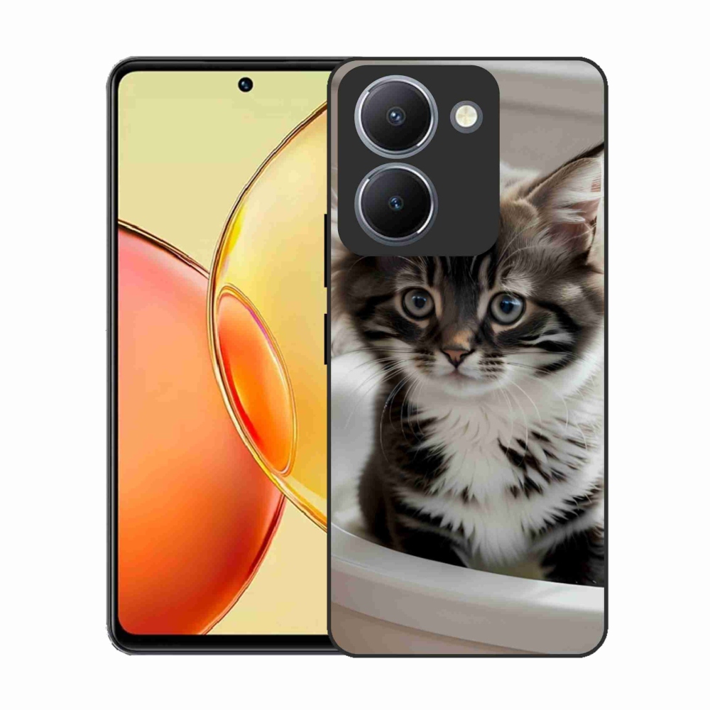 Gélový kryt mmCase na Vivo Y36 - zvedavé mačiatko