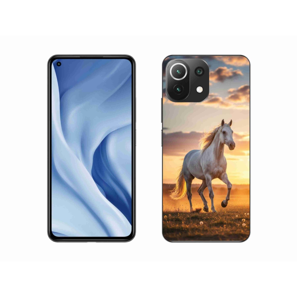 Gélový kryt mmCase na Xiaomi 11 Lite 5G NE - bežiaci biely kôň 2