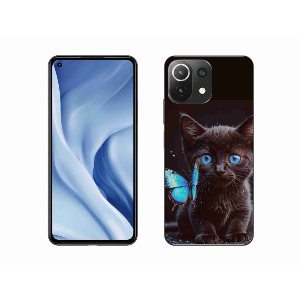 Gélový kryt mmCase na Xiaomi 11 Lite 5G NE - čierne mačiatko 3