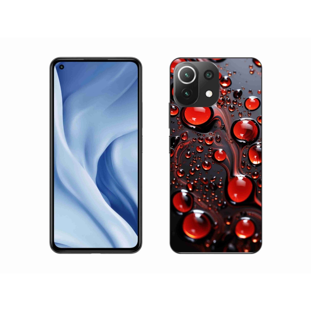Gélový kryt mmCase na Xiaomi 11 Lite 5G NE - červené kvapky 2