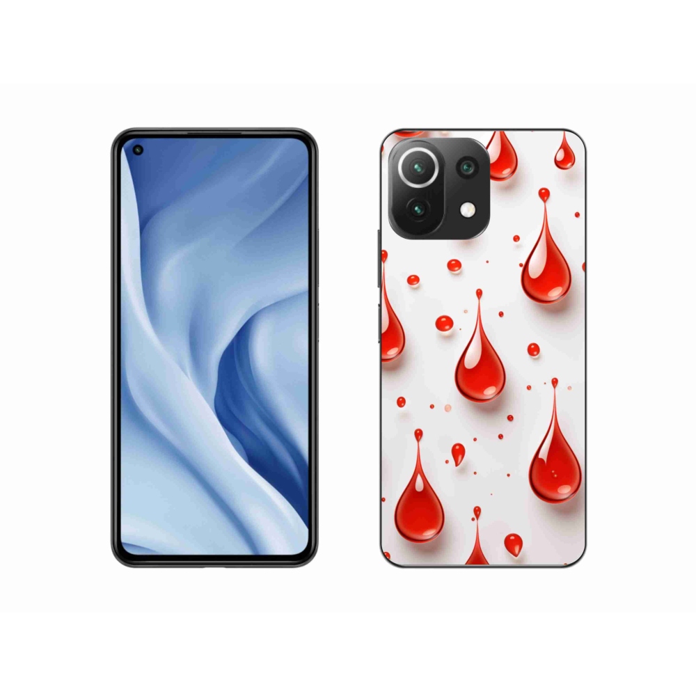 Gélový kryt mmCase na Xiaomi 11 Lite 5G NE - červené kvapky