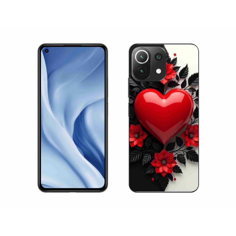 Gélový kryt mmCase na Xiaomi 11 Lite 5G NE - červené srdce