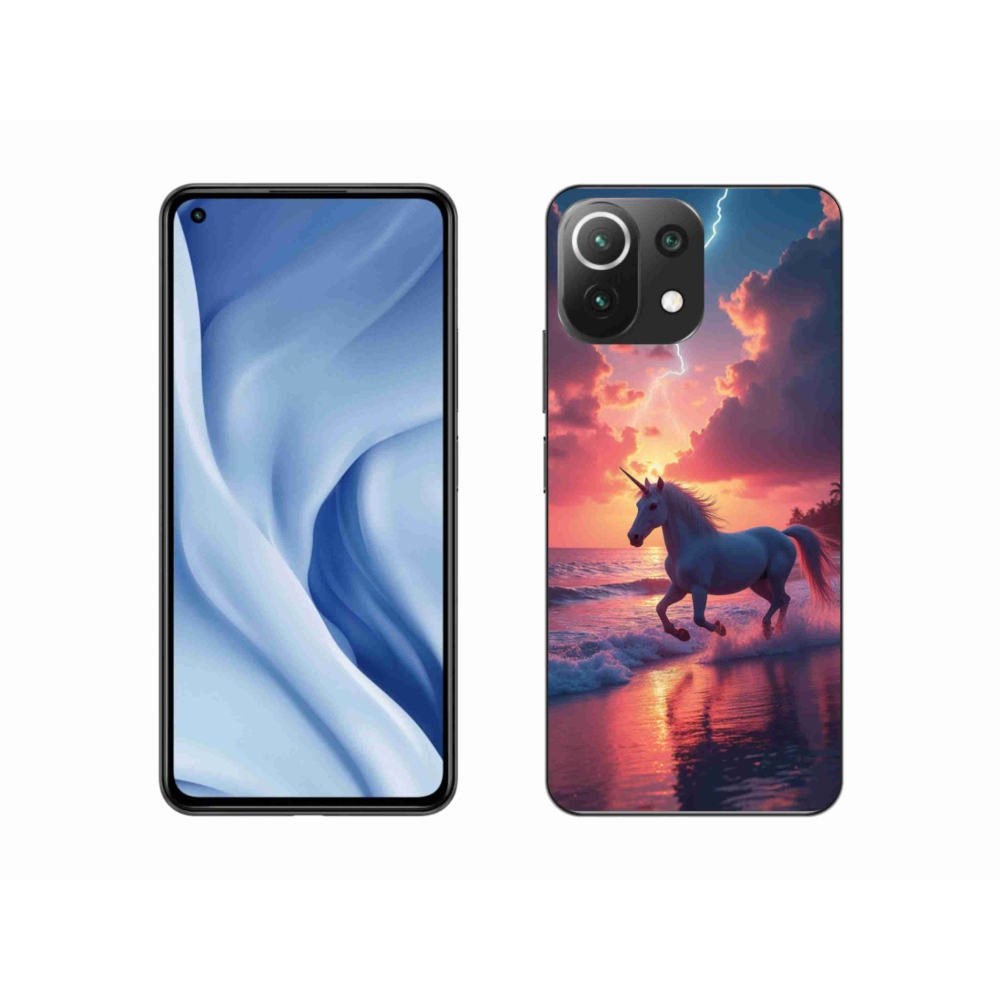 Gélový kryt mmCase na Xiaomi 11 Lite 5G NE - jednorožec na pláži
