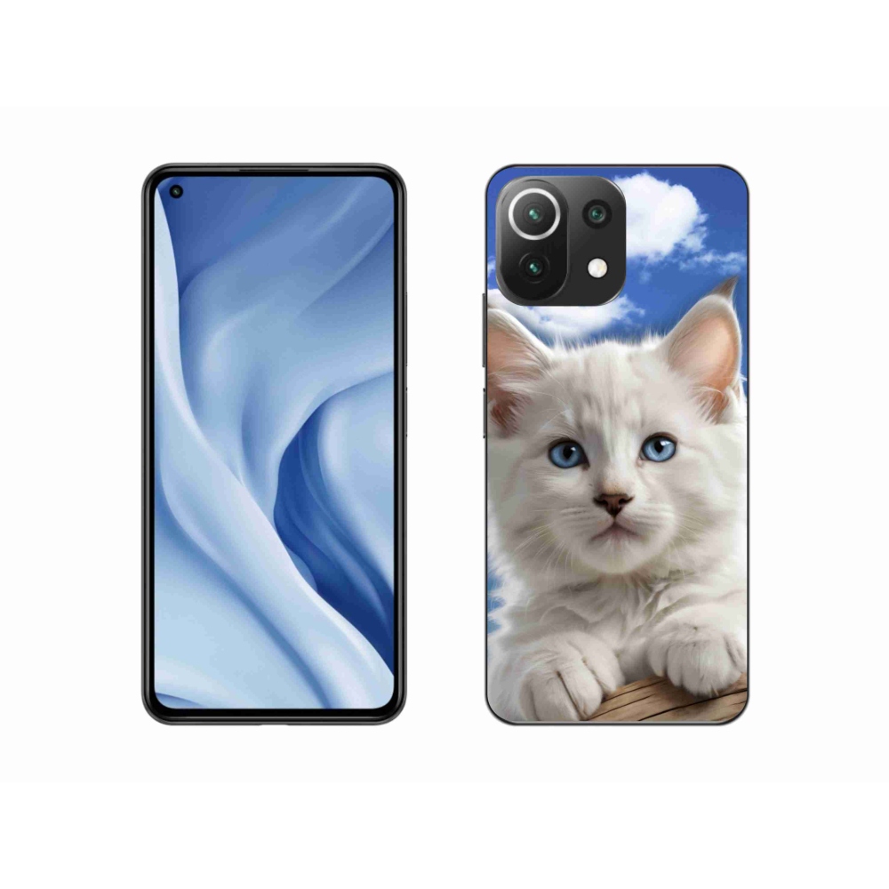 Gélový kryt mmCase na Xiaomi 11 Lite 5G NIE - mačiatko a oblaky