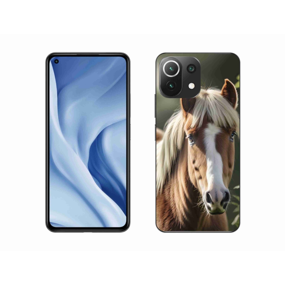 Gélový kryt mmCase na Xiaomi 11 Lite 5G NIE - kôň so svetlou hrivou