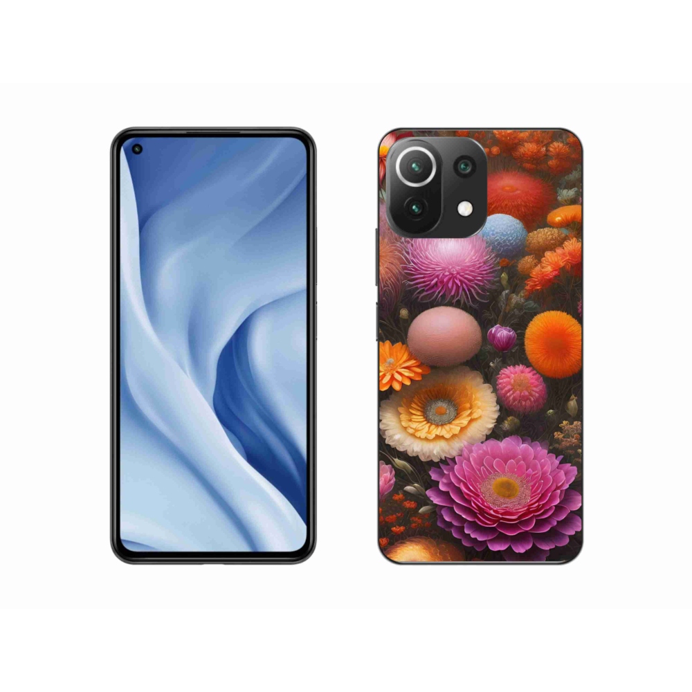 Gélový kryt mmCase na Xiaomi 11 Lite 5G NE - kvetinová kompozícia