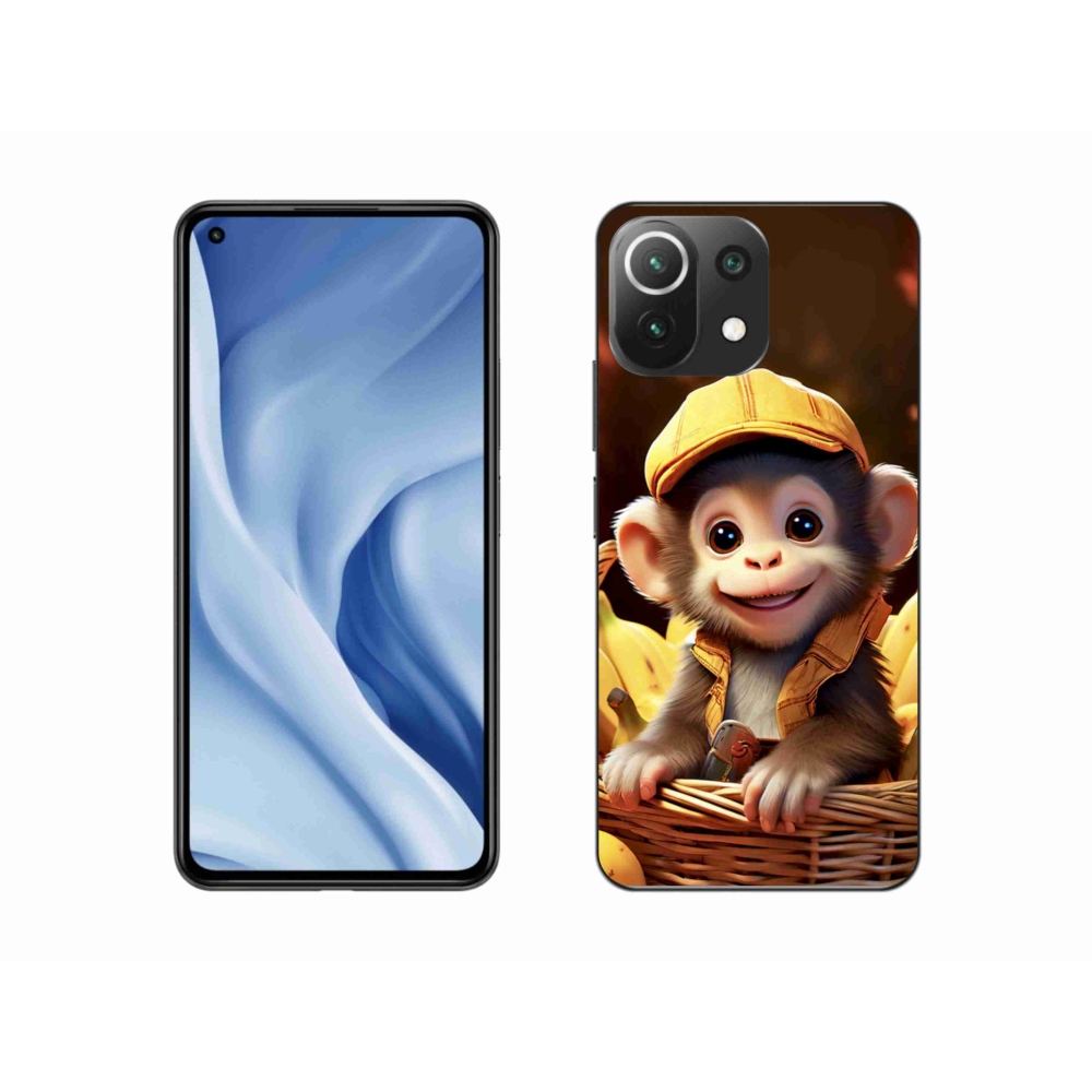 Gélový kryt mmCase na Xiaomi 11 Lite 5G NIE - opice v košíku
