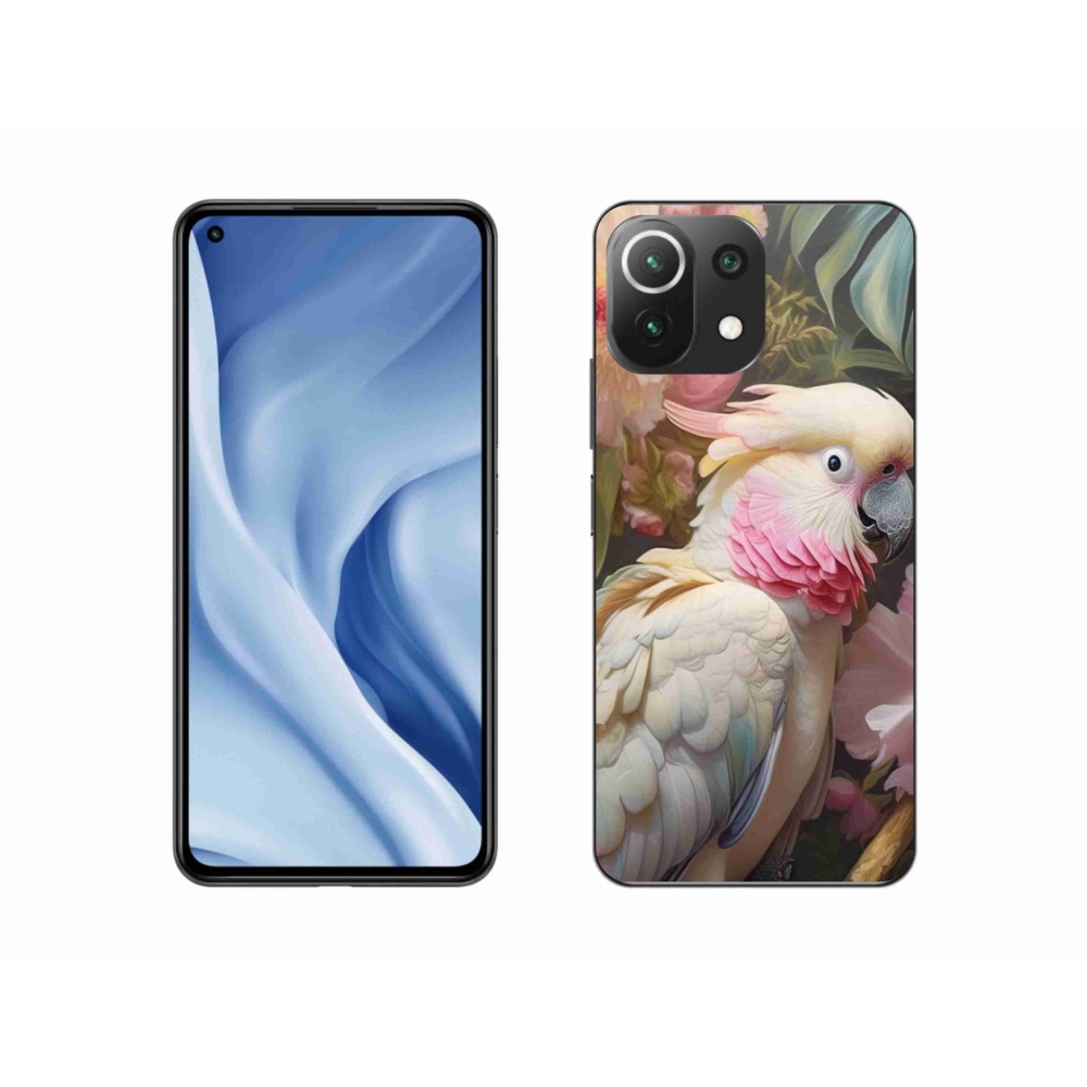 Gélový kryt mmCase na Xiaomi 11 Lite 5G NE - papagáj kakadu ružový 2