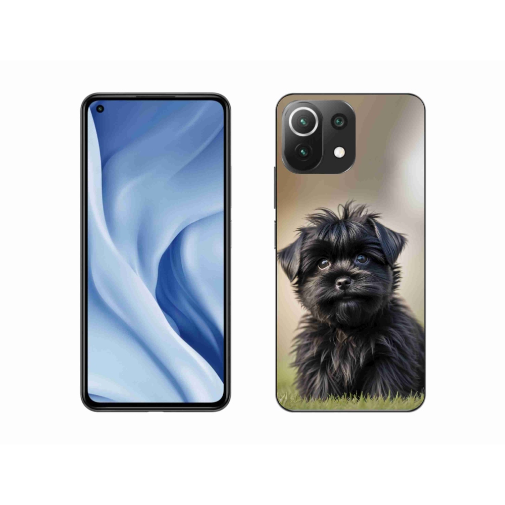 Gélový kryt mmCase na Xiaomi 11 Lite 5G NIE - roztomilý čierny psík