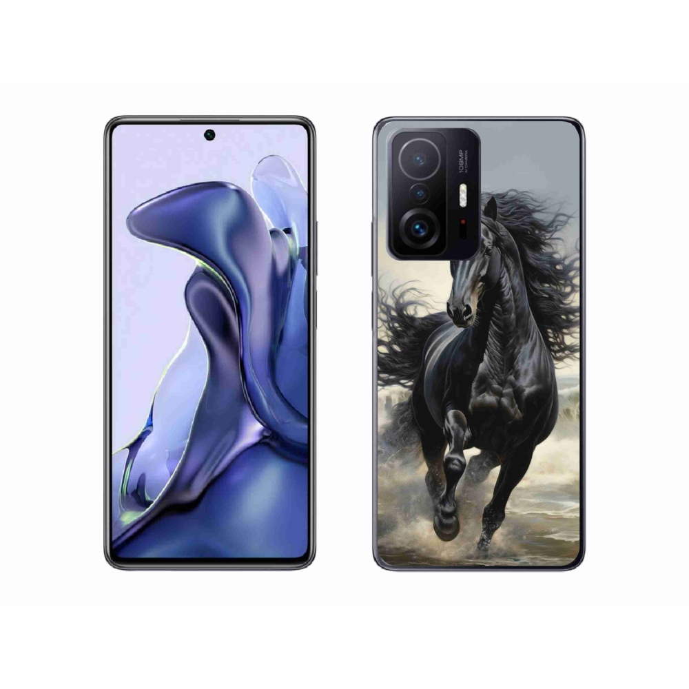 Gélový kryt mmCase na Xiaomi 11T - bežiaci čierny kôň