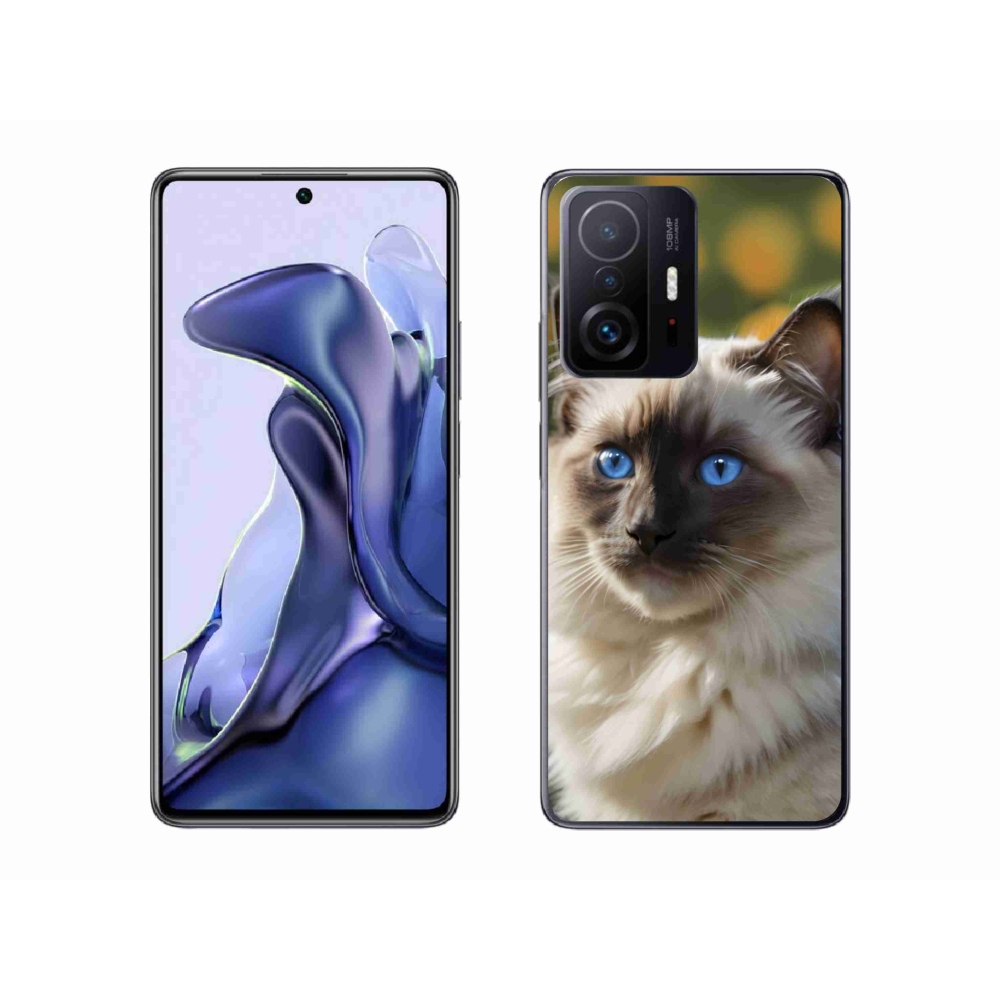 Gélový kryt mmCase na Xiaomi 11T - biely ragdoll