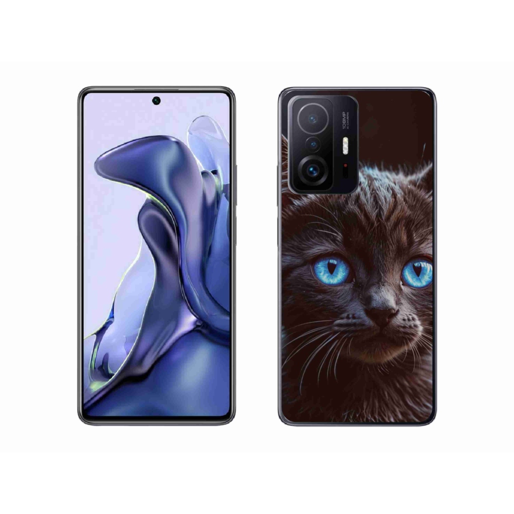 Gélový kryt mmCase na Xiaomi 11T - čierne mačiatko 2