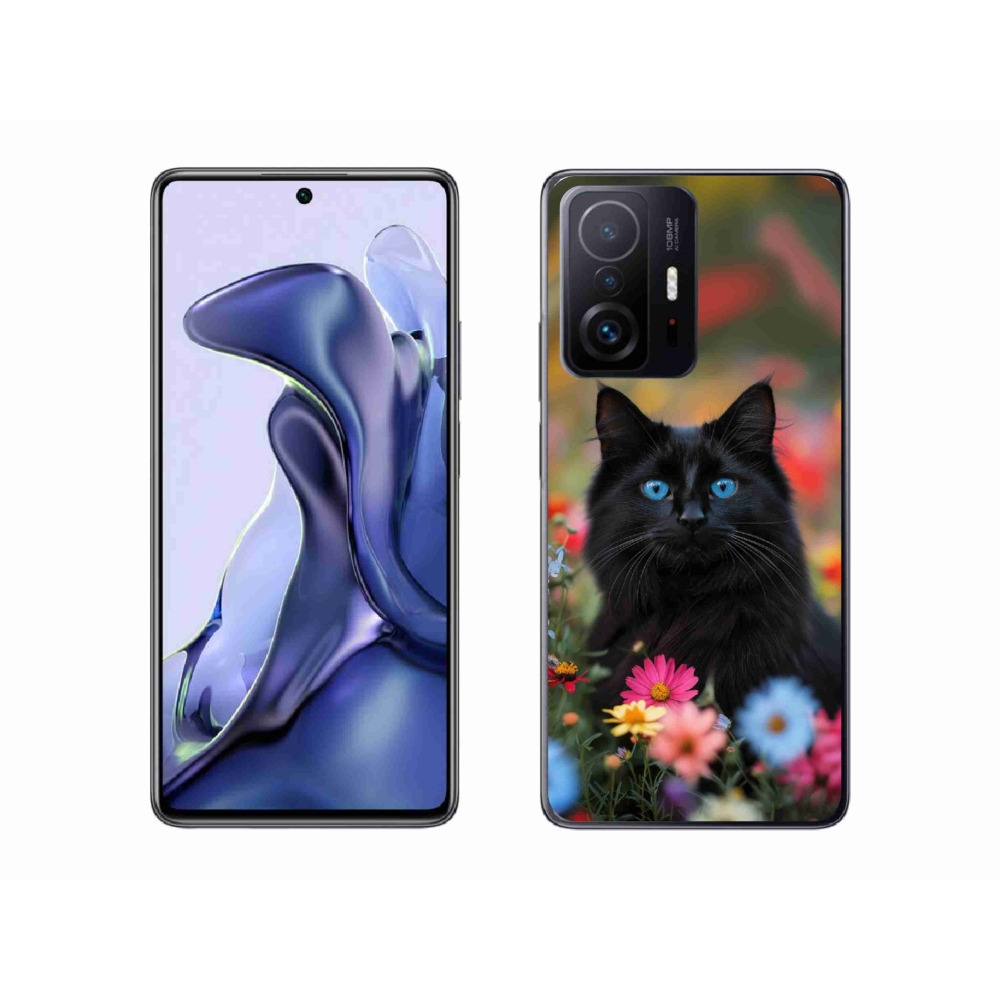 Gélový kryt mmCase na Xiaomi 11T - čierne mačiatko 4