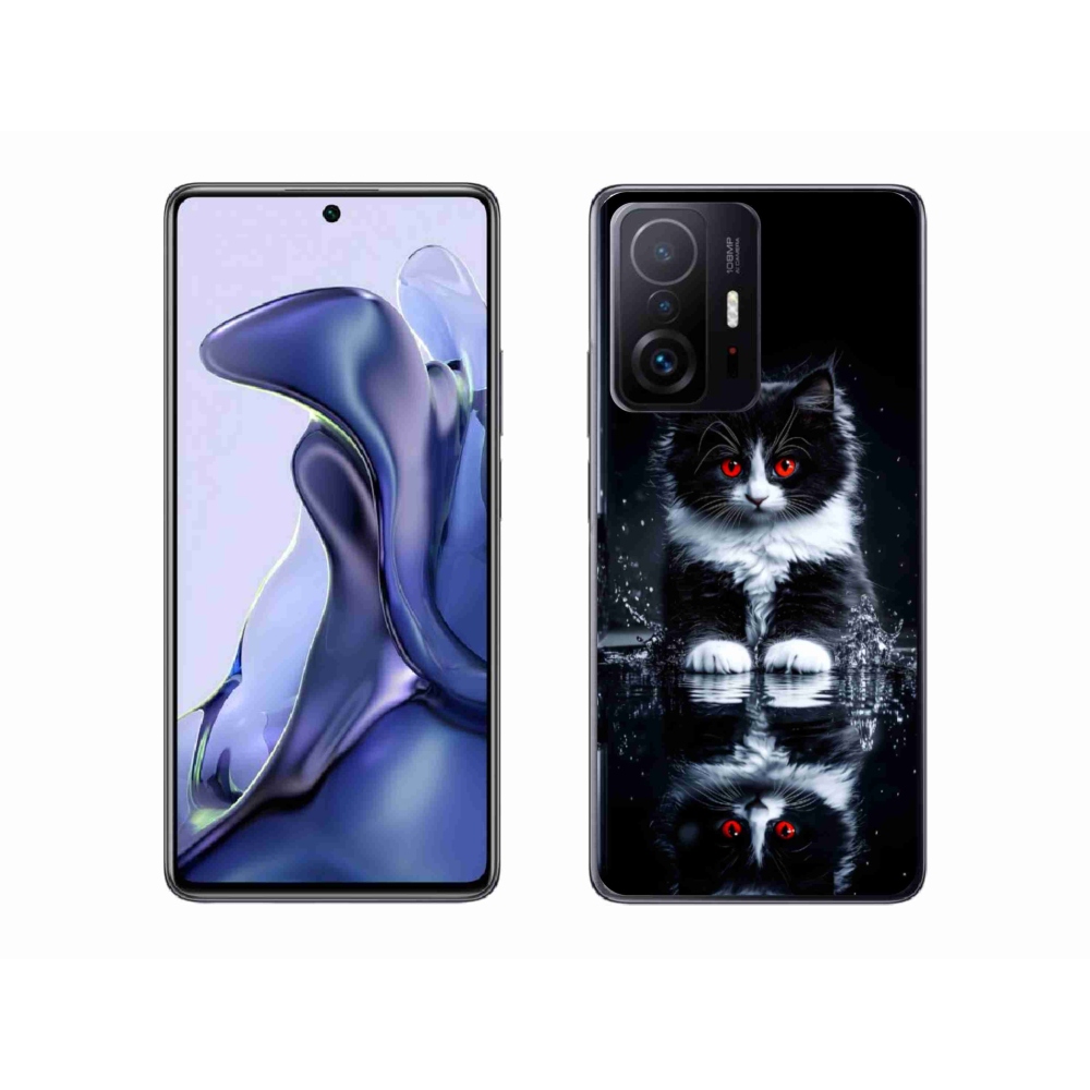 Gélový kryt mmCase na Xiaomi 11T - čiernobiele mačiatko
