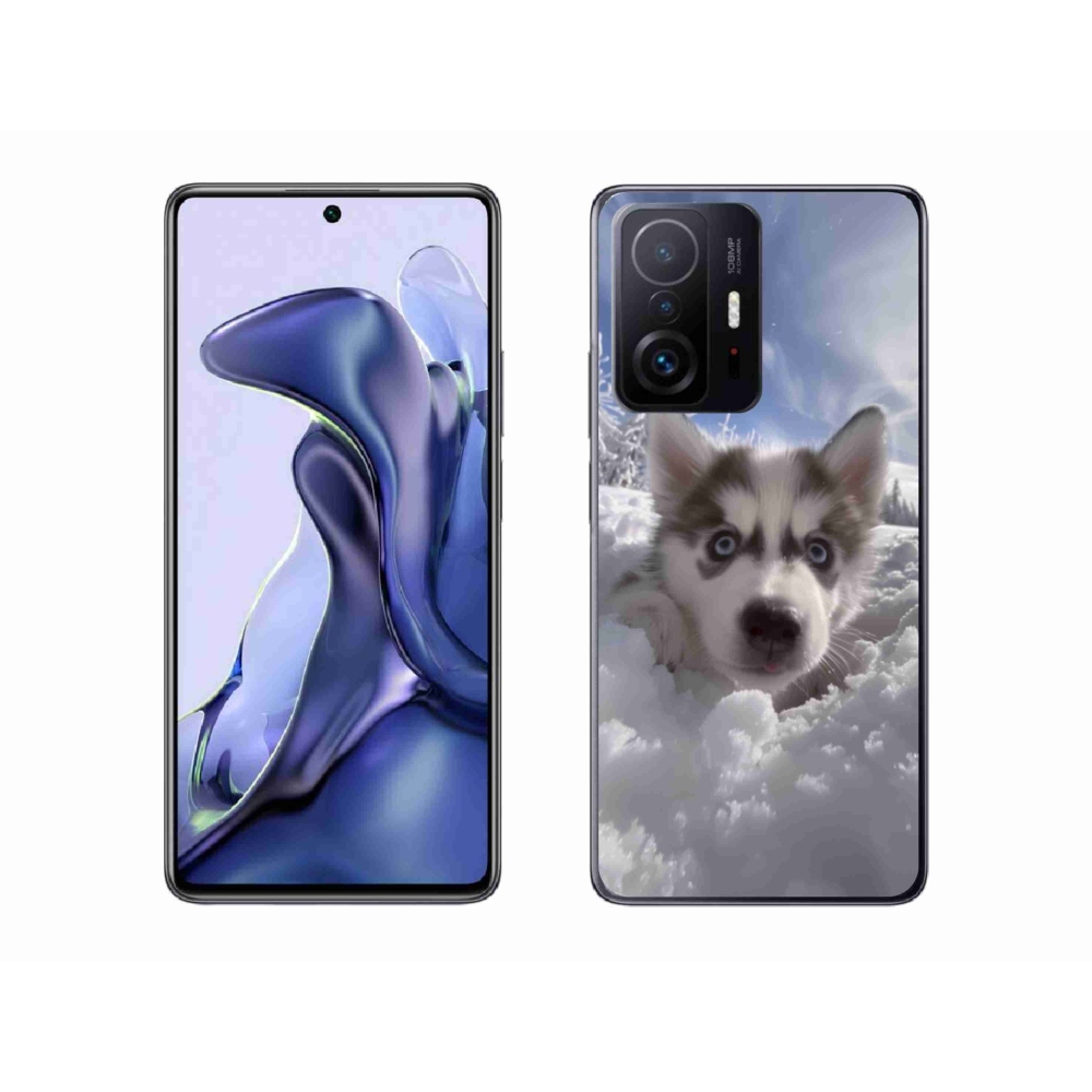 Gélový kryt mmCase na Xiaomi 11T - husky v snehu