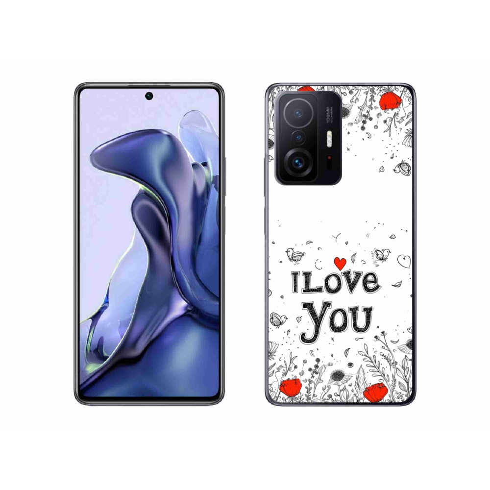 Gélový kryt mmCase na Xiaomi 11T - I love you biele pozadie