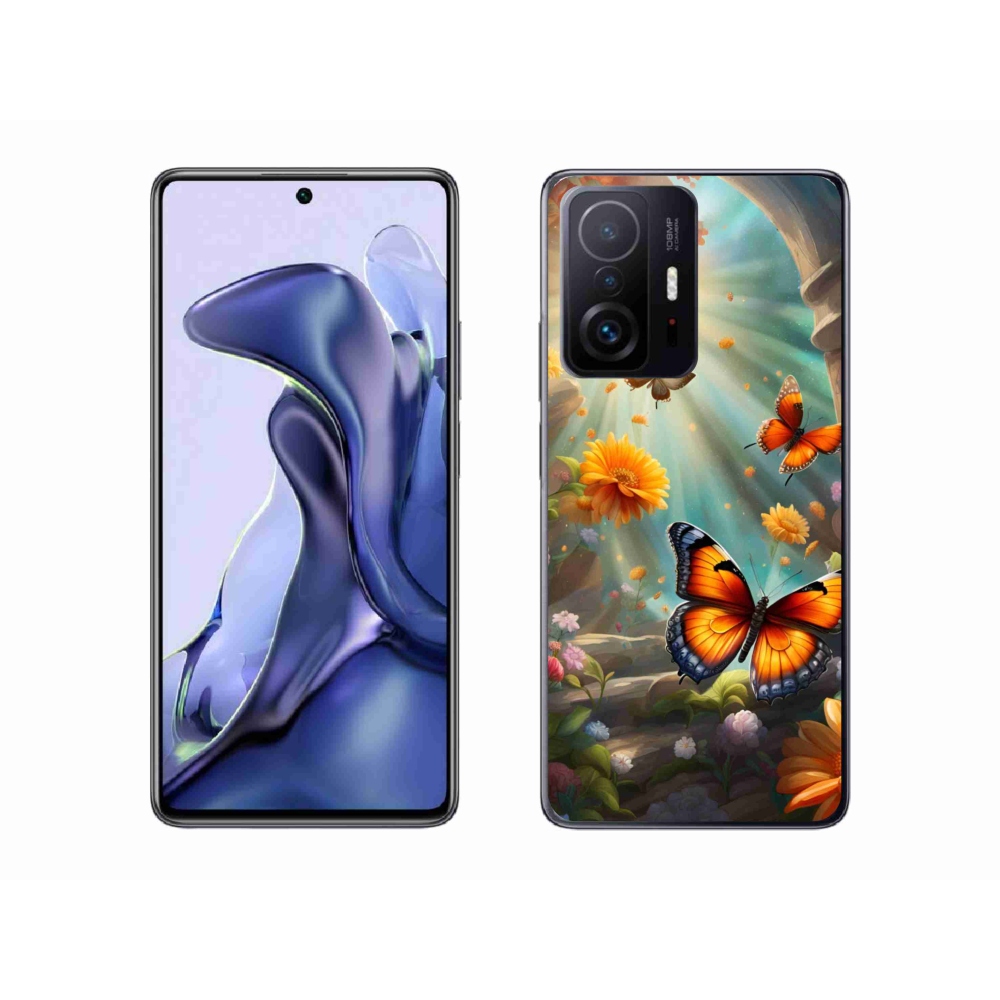 Gélový kryt mmCase na Xiaomi 11T - motýlia záhrada 2