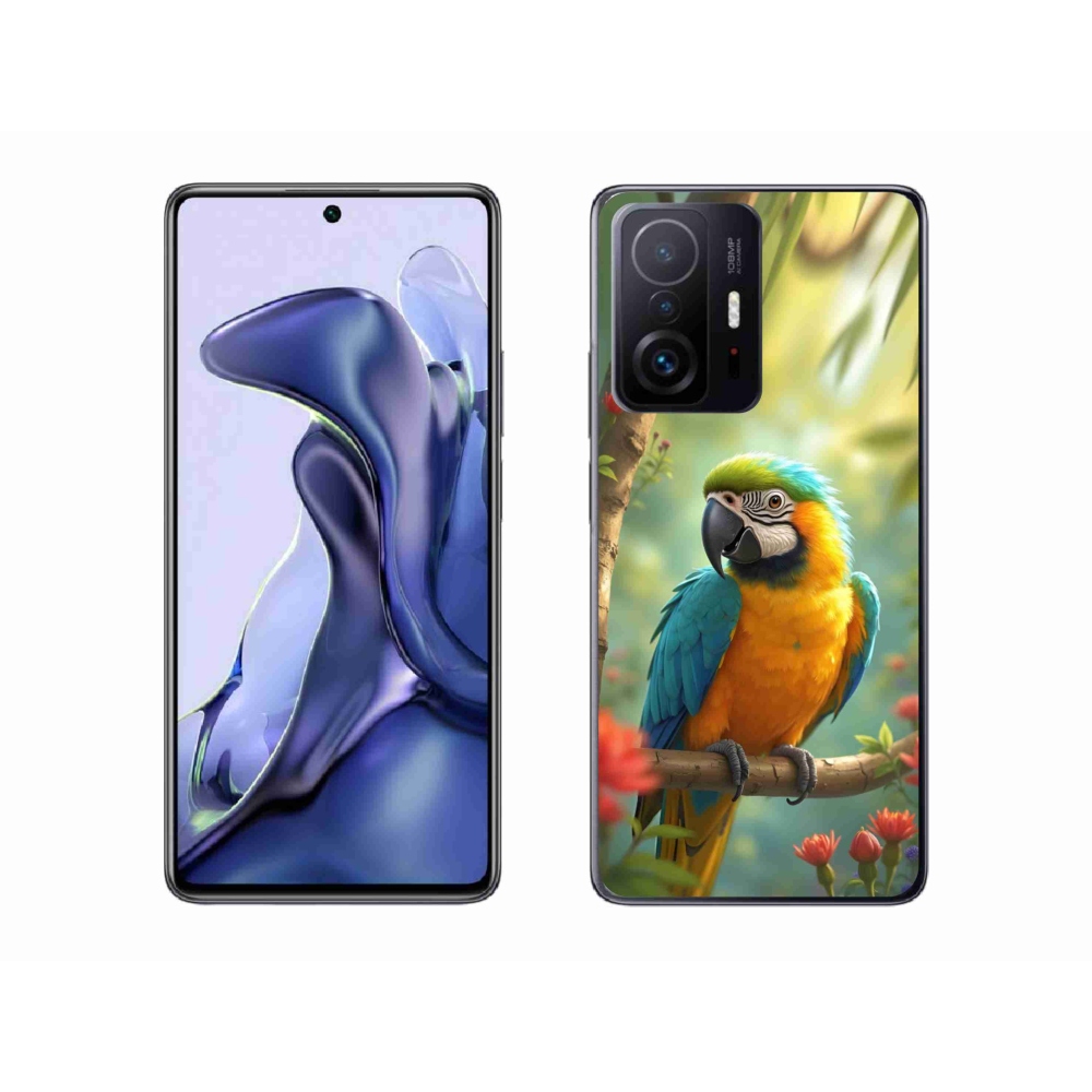 Gélový kryt mmCase na Xiaomi 11T - papagáj ara modrožltá