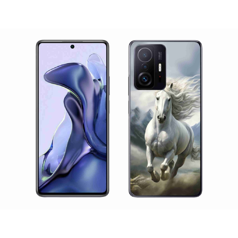 Gélový kryt mmCase na Xiaomi 11T Pro - bežiaci biely kôň 3
