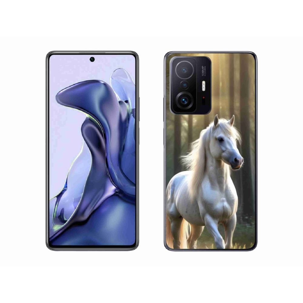 Gélový kryt mmCase na Xiaomi 11T Pro - biely kôň 3