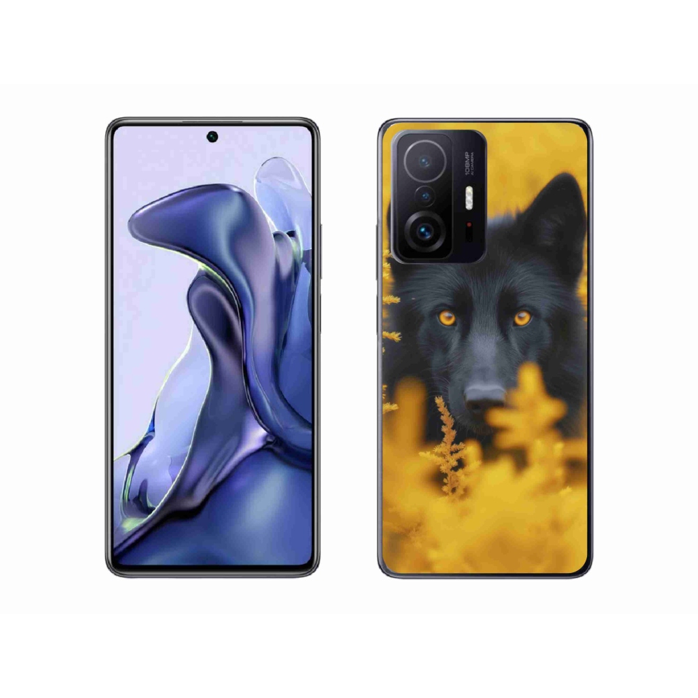 Gélový kryt mmCase na Xiaomi 11T Pro - čierny vlk 2