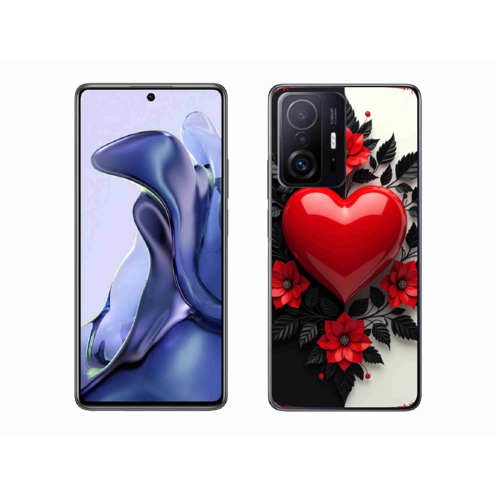Gélový kryt mmCase na Xiaomi 11T Pro - červené srdce