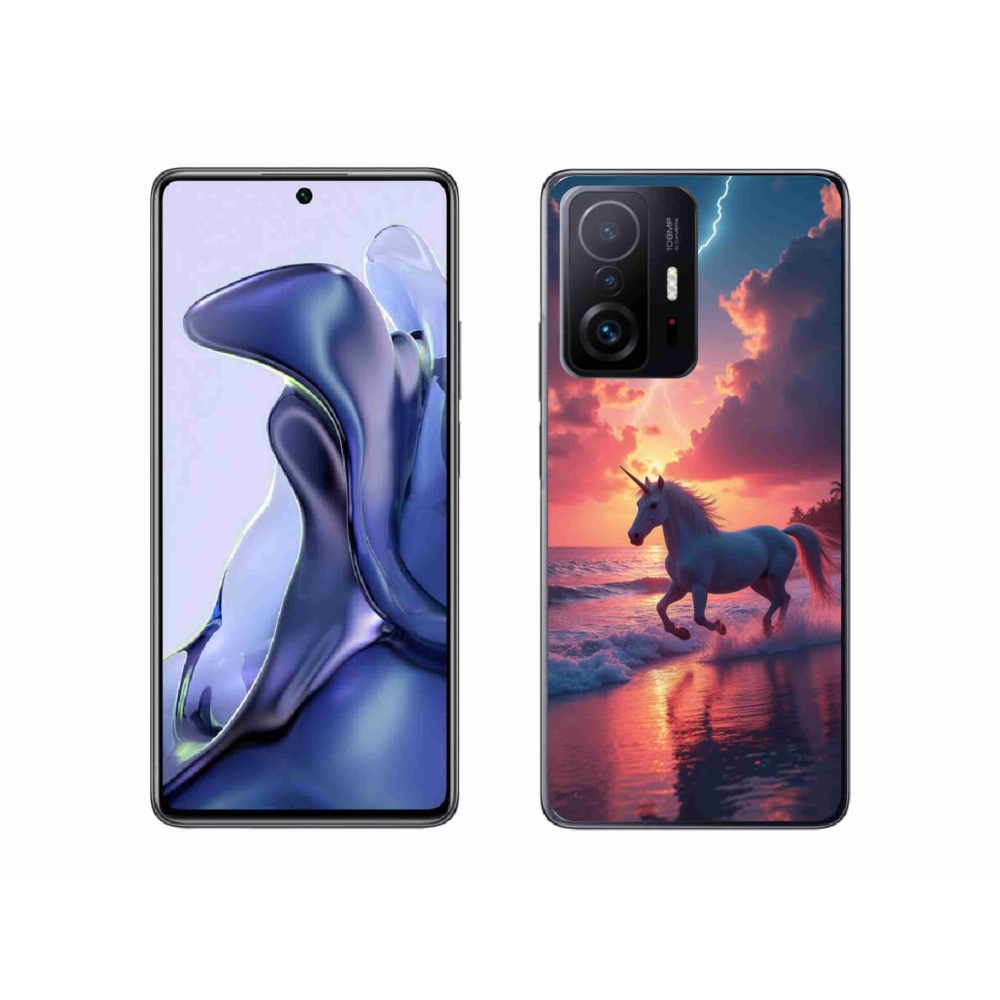 Gélový kryt mmCase na Xiaomi 11T Pro - jednorožec na pláži