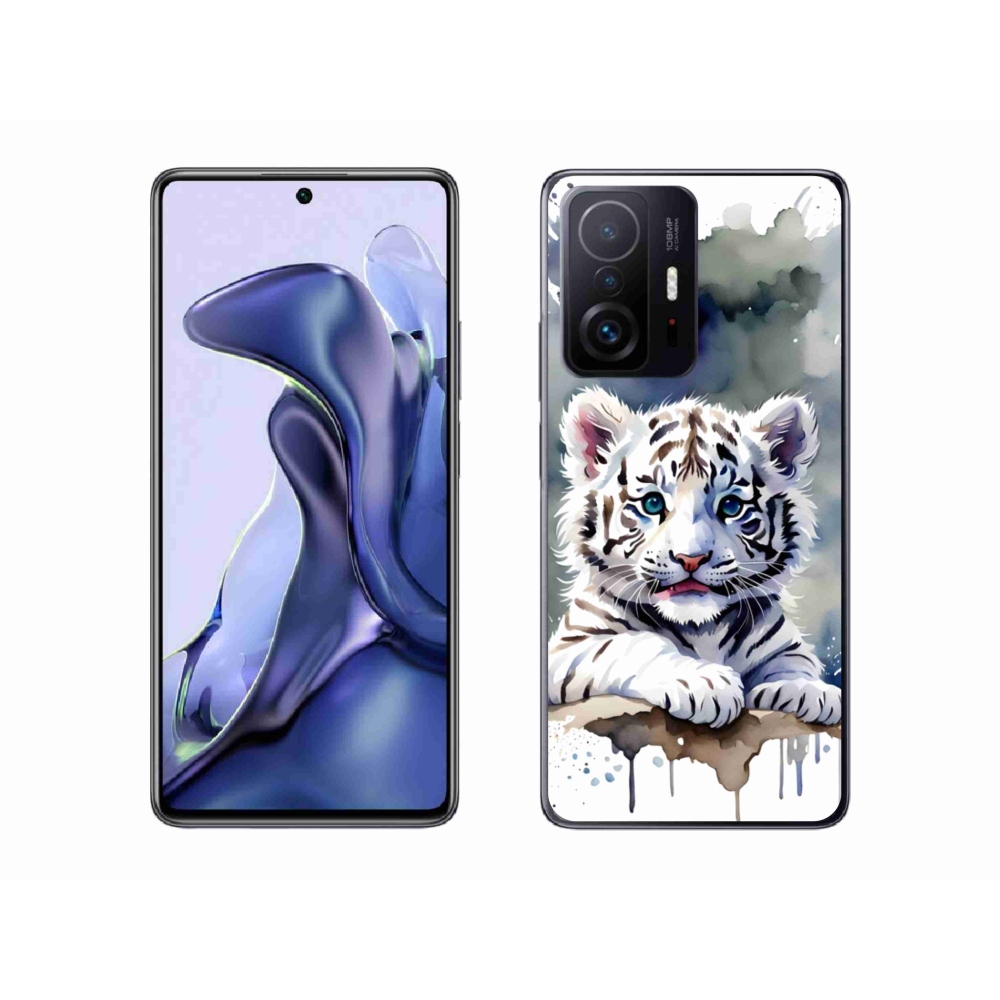 Gélový kryt mmCase na Xiaomi 11T Pro - mláďa bieleho tigra