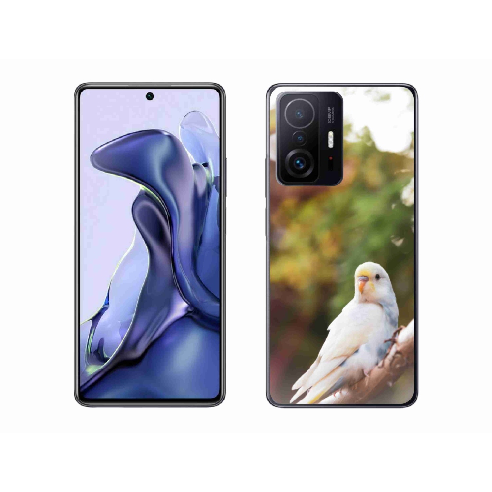 Gélový kryt mmCase na Xiaomi 11T Pro - papagáj andulka biela