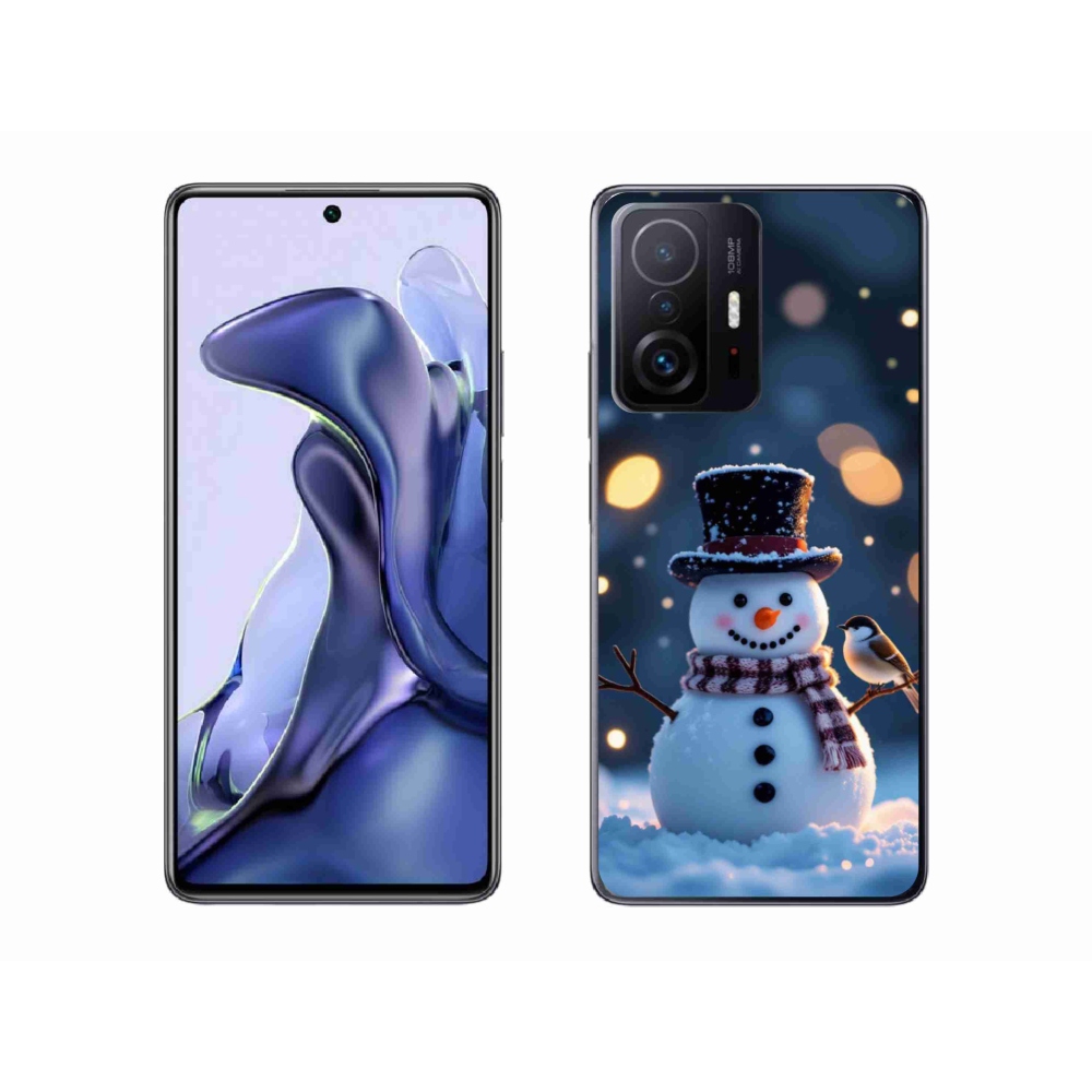 Gélový kryt mmCase na Xiaomi 11T Pro - vianočný snehuliak