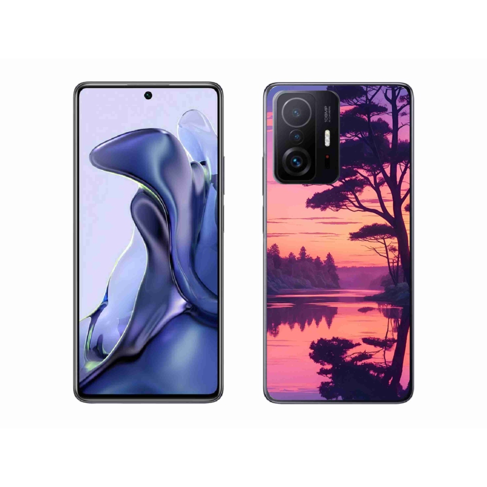 Gélový kryt mmCase na Xiaomi 11T Pro - západ slnka nad jazerom