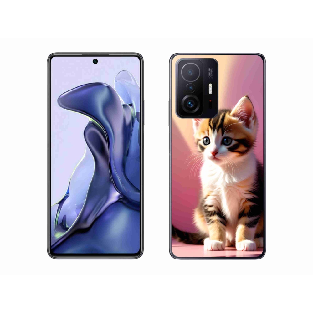 Gélový kryt mmCase na Xiaomi 11T Pro - zvedavé mačiatko 2
