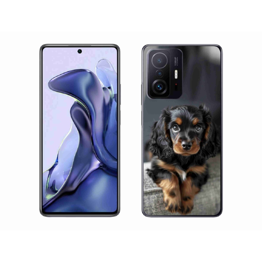 Gélový kryt mmCase na Xiaomi 11T - roztomilý dlhosrstý jazvečík