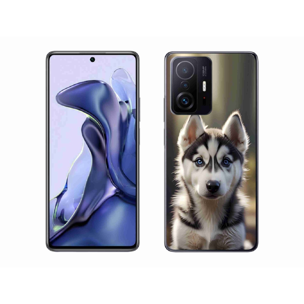 Gélový kryt mmCase na Xiaomi 11T - roztomilý sibírsky husky