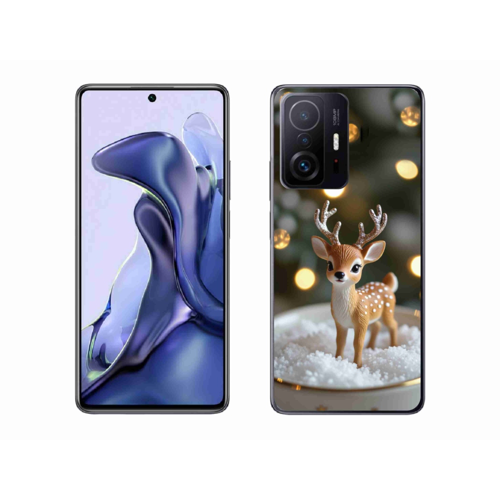 Gélový kryt mmCase na Xiaomi 11T - roztomilý vianočný jeleň