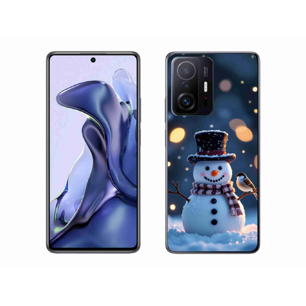 Gélový kryt mmCase na Xiaomi 11T - vianočný snehuliak