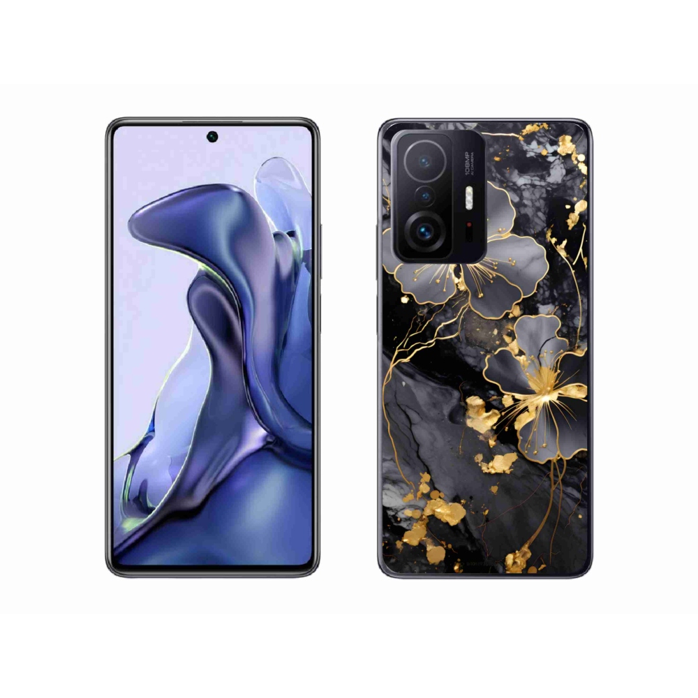 Gélový kryt mmCase na Xiaomi 11T - zlaté kvety