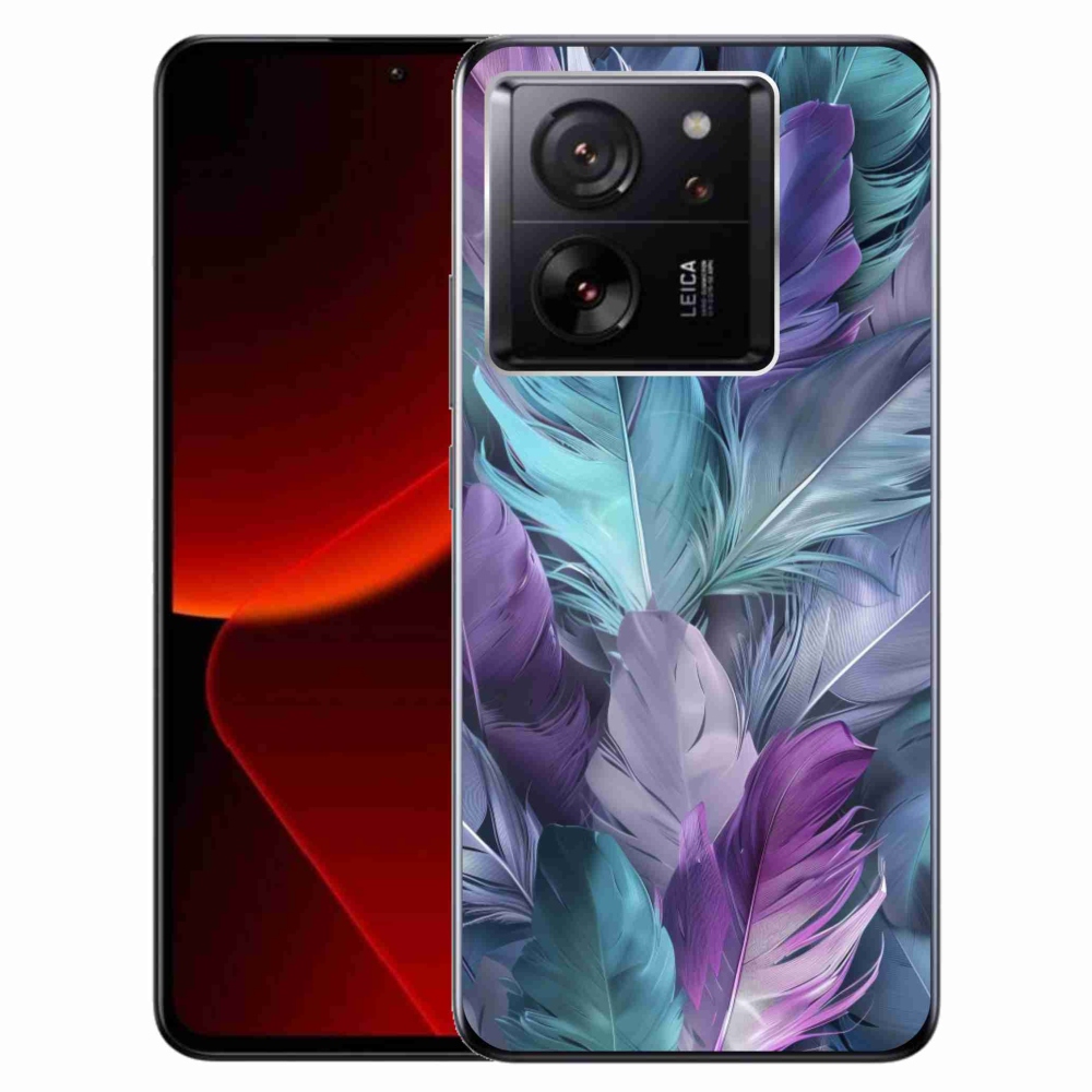 Gélový kryt mmCase na Xiaomi 13T/13T Pro - farebné perie 2