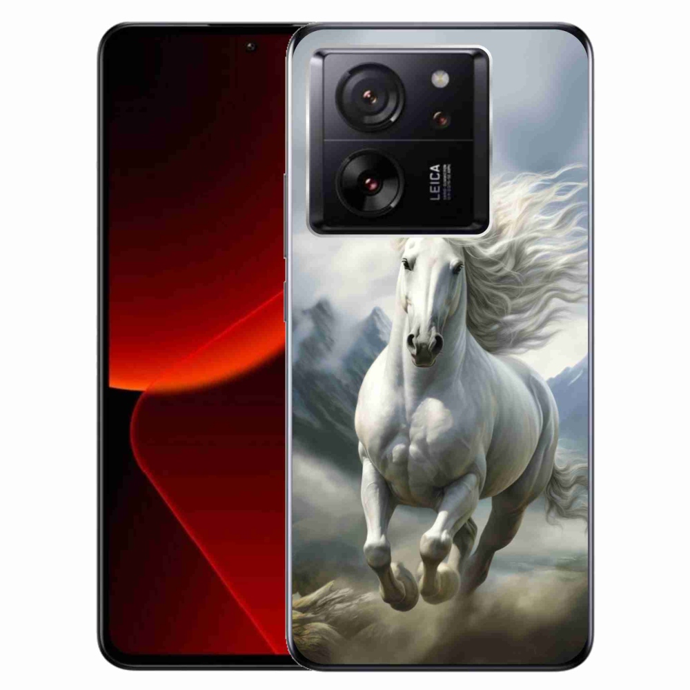 Gélový kryt mmCase na Xiaomi 13T/13T Pro - bežiaci biely kôň 3
