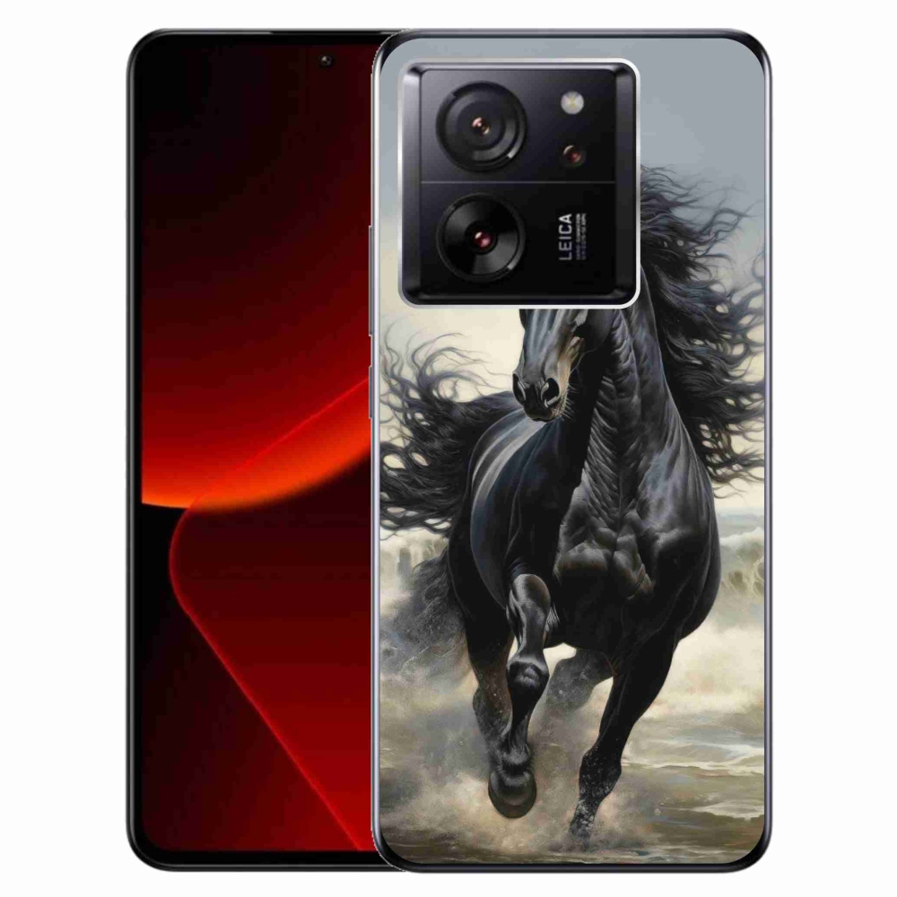Gélový kryt mmCase na Xiaomi 13T/13T Pro - bežiaci čierny kôň