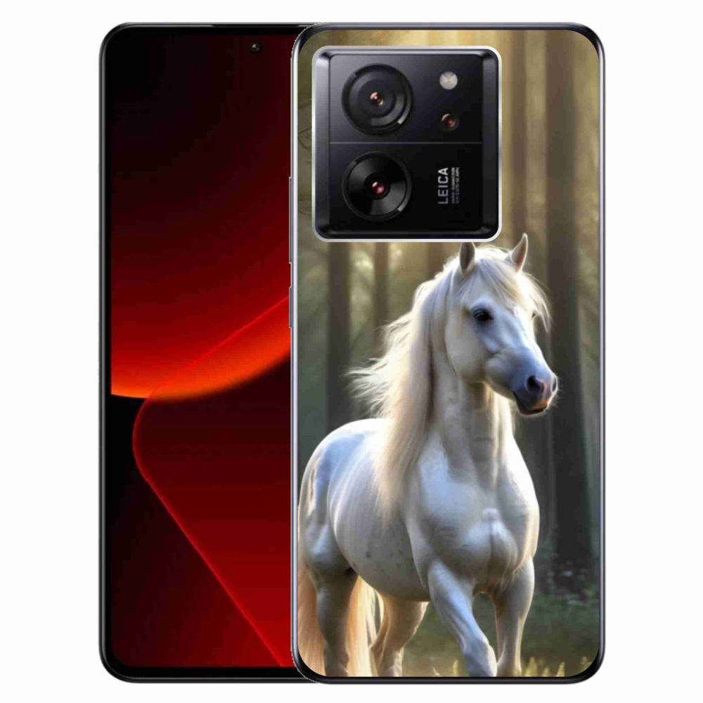 Gélový kryt mmCase na Xiaomi 13T/13T Pro - biely kôň 3