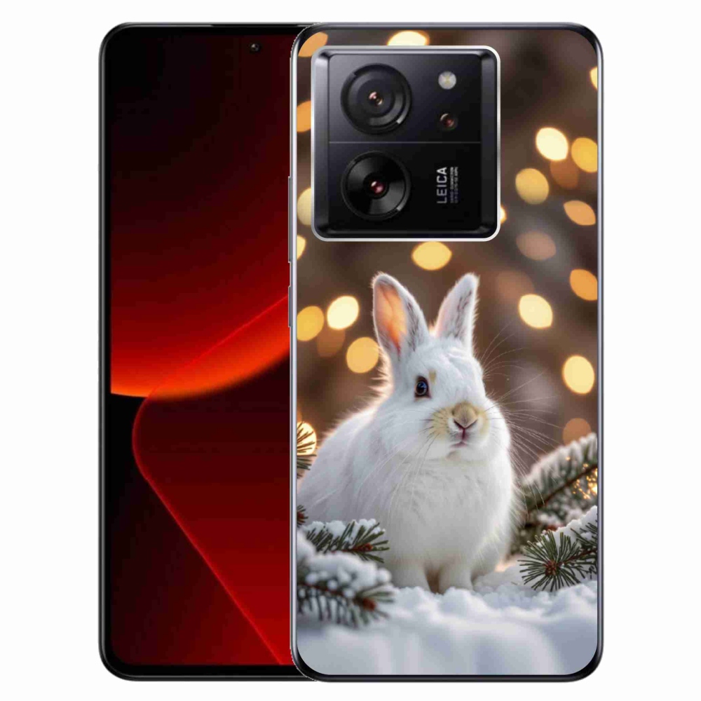 Gélový kryt mmCase na Xiaomi 13T/13T Pro - biely zajac