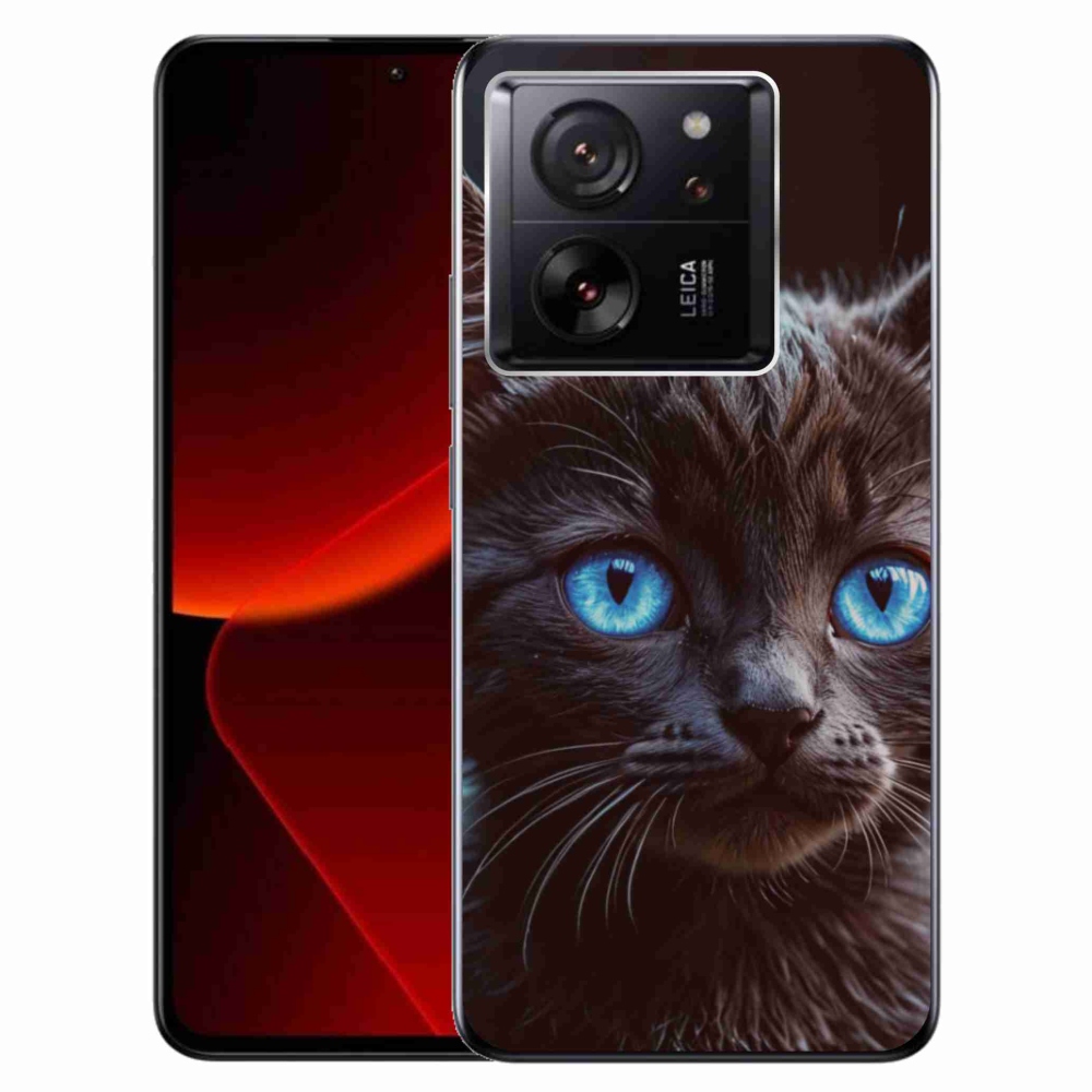 Gélový kryt mmCase na Xiaomi 13T/13T Pro - čierne mačiatko 2