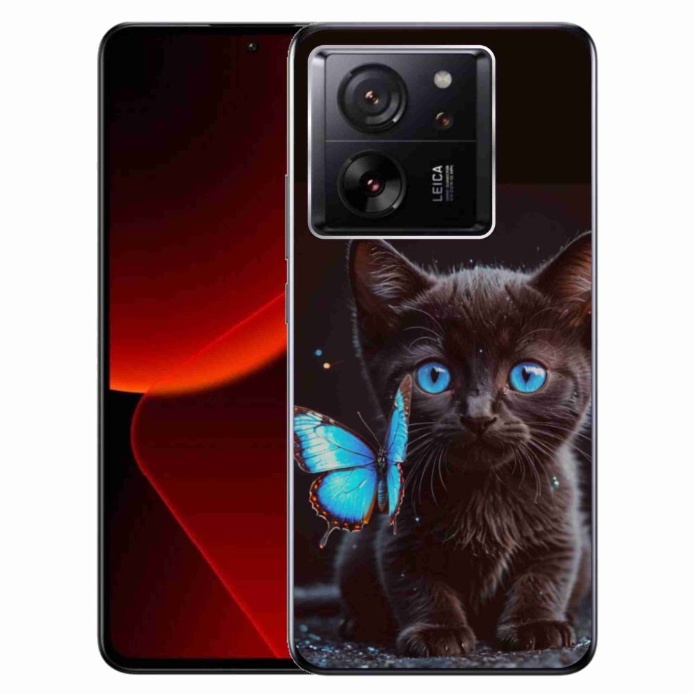 Gélový kryt mmCase na Xiaomi 13T/13T Pro - čierne mačiatko 3