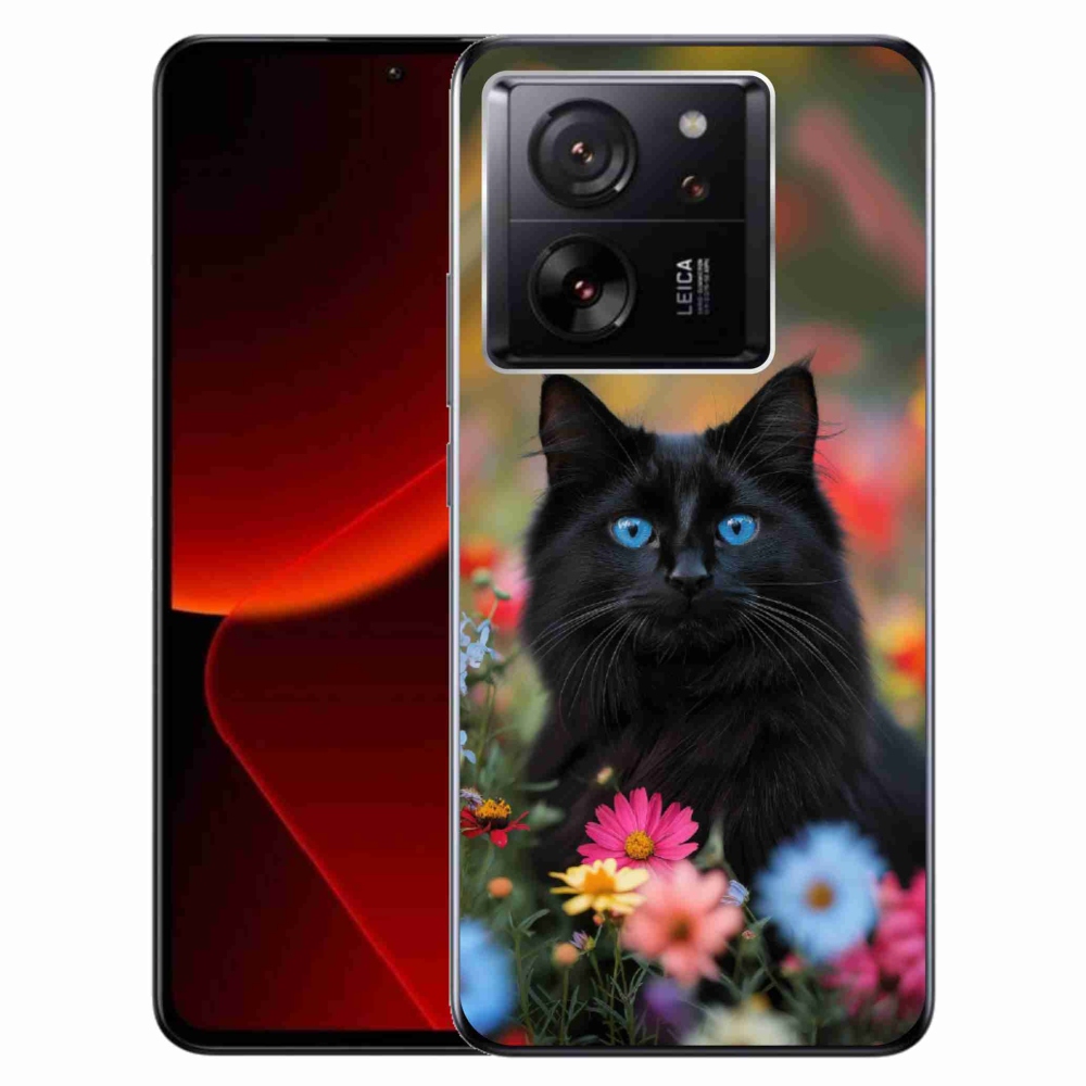 Gélový kryt mmCase na Xiaomi 13T/13T Pro - čierne mačiatko 4