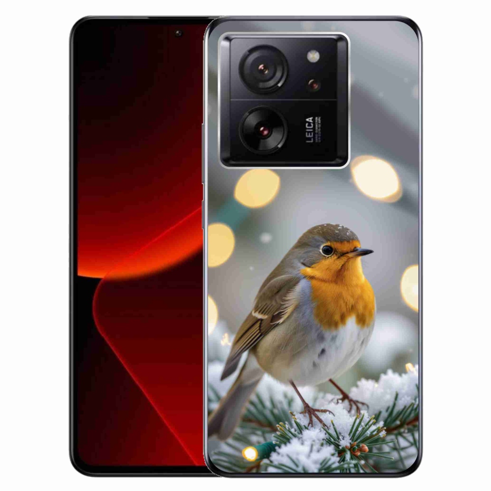 Gélový kryt mmCase na Xiaomi 13T/13T Pro - červienka v zime