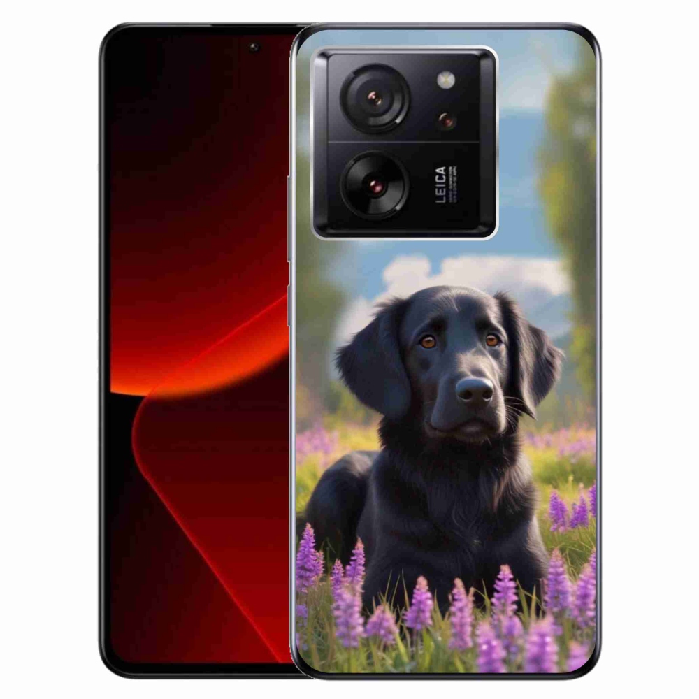 Gélový kryt mmCase na Xiaomi 13T/13T Pro - elegantný čierny retriever