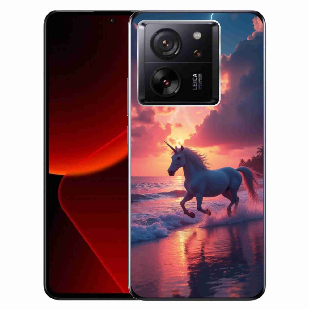 Gélový kryt mmCase na Xiaomi 13T/13T Pro - jednorožec na pláži