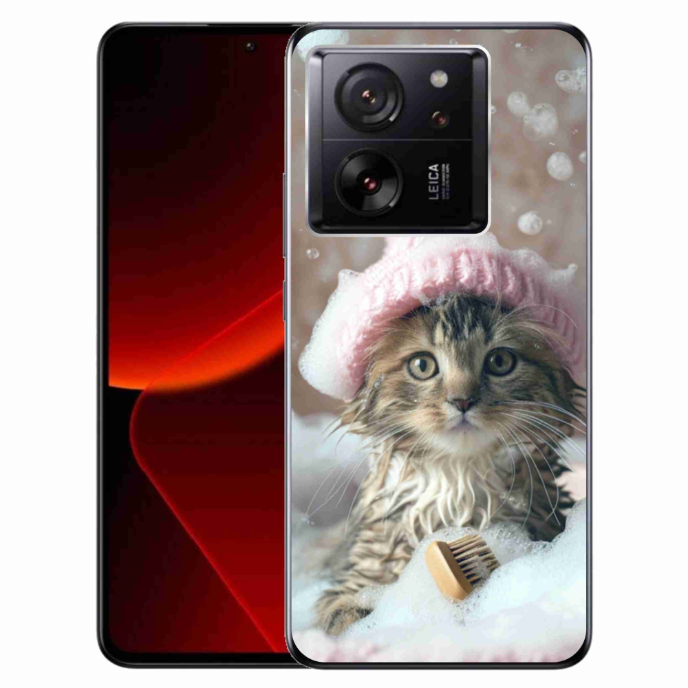 Gélový kryt mmCase na Xiaomi 13T/13T Pro - mačiatko a kúpeľ